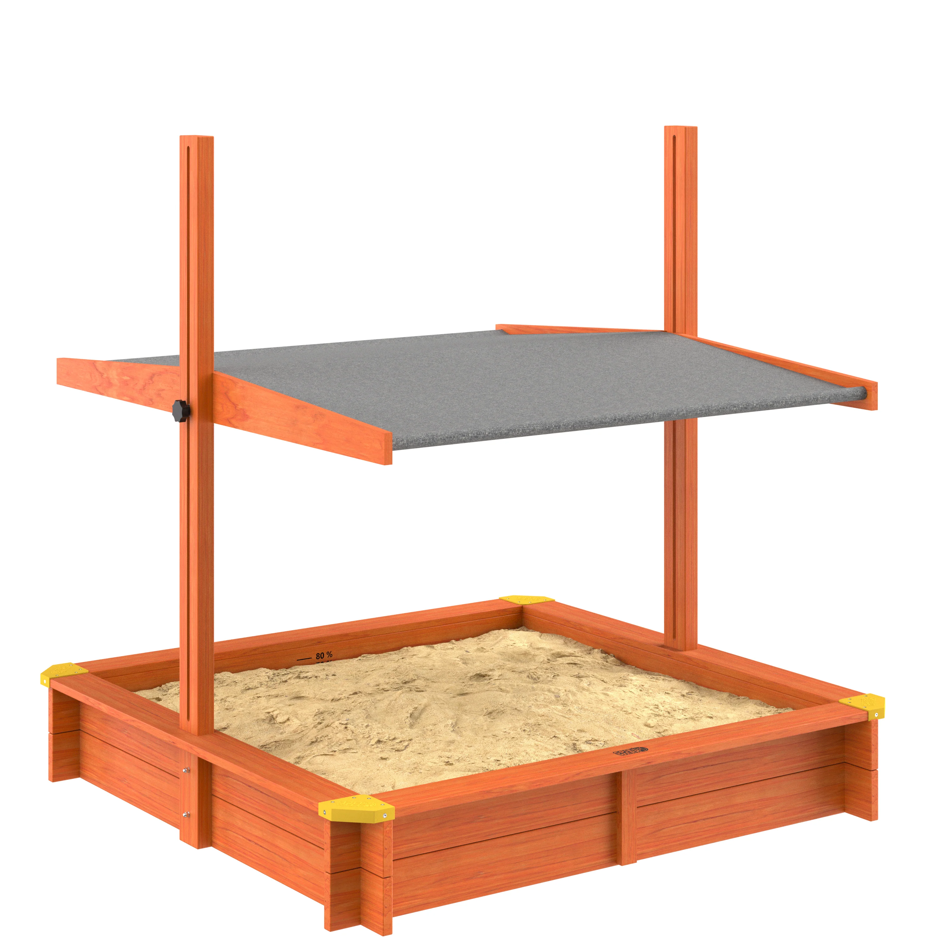 Zandbak Sami – 120x120cm – Met Zonbescherming – UV-bescherming 50+