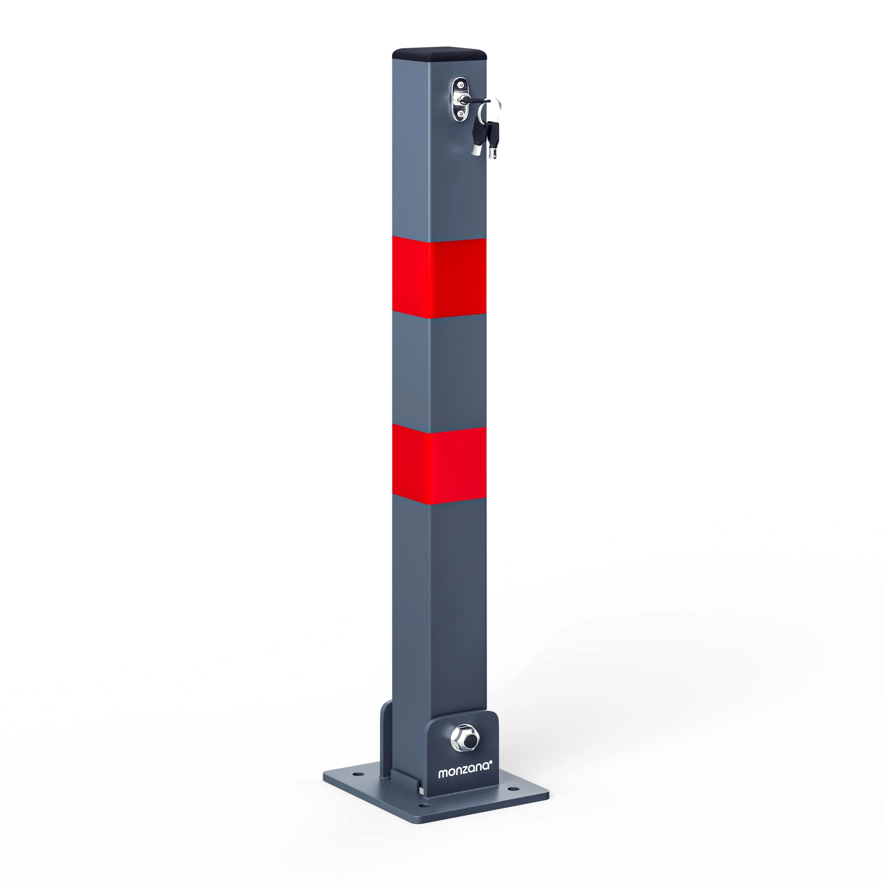 Parkeerpaal – Staal – 5x5x65cm – Incl. Sleutel