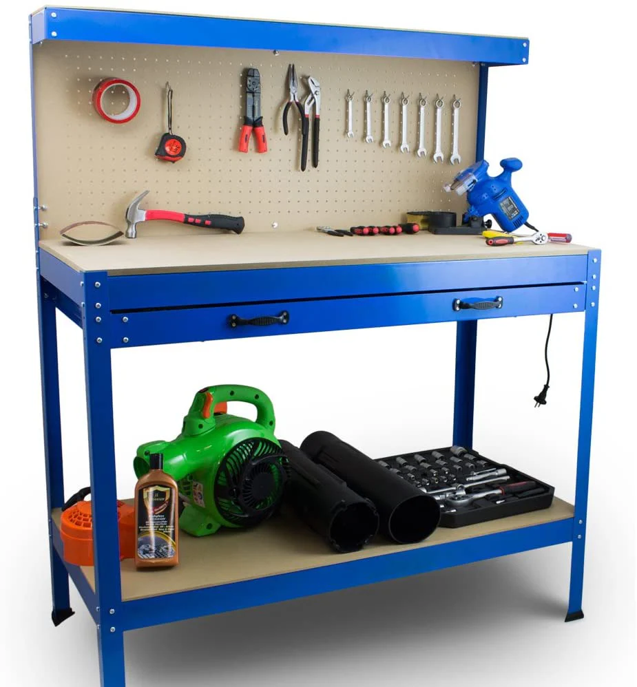Werktafel / werkbank – 115 x 55 x 140cm – Blauw