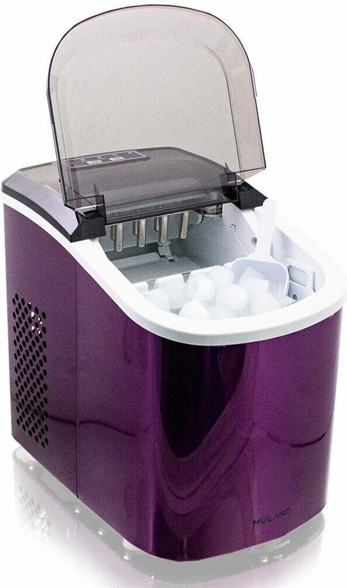 Edelstalen ijsblokjesmachine – 120 Watt – Paars