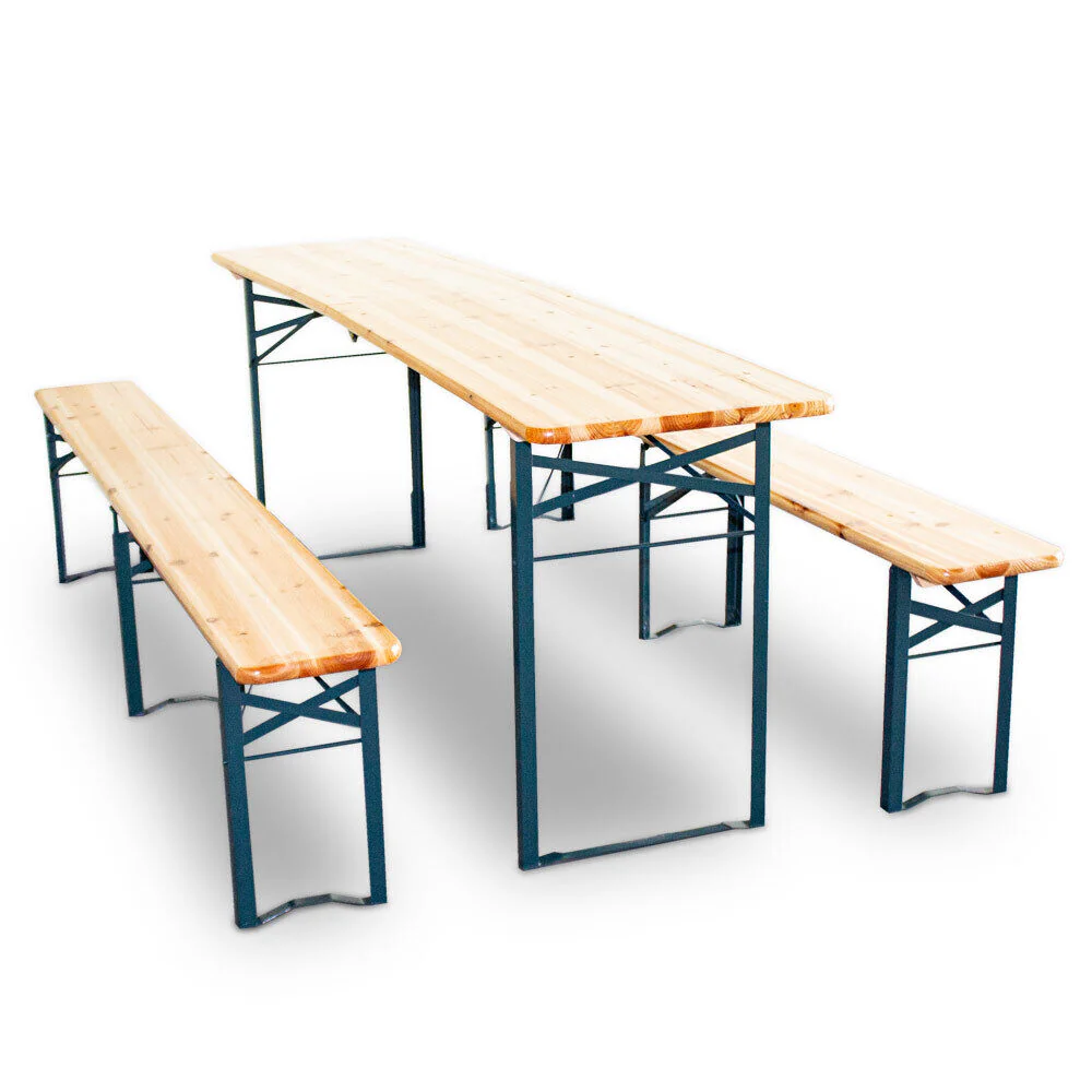Inklapbare houten bierbank / biertafel – 220 cm – Incl. 2 banken