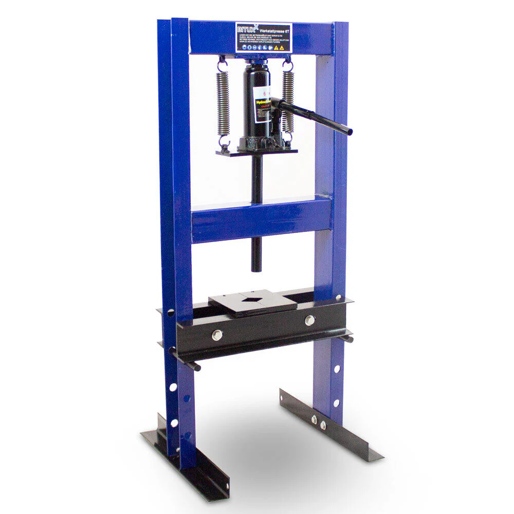 Hydraulische Werkplaatspers / Raamwerkpers – 96 x 42 x 40 cm – 6 Ton – Blauw