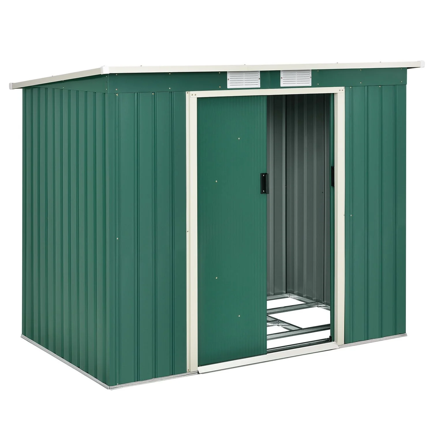 Metalen Tuinhuis M – 213 × 130 × 173 cm  – Groen