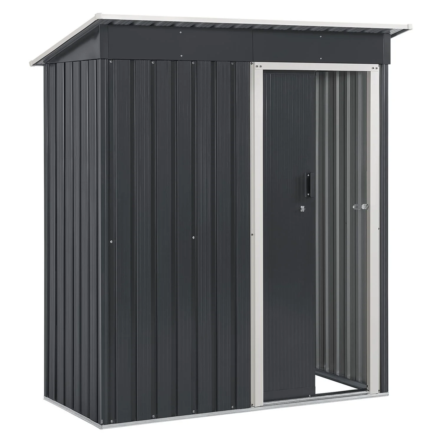 Metalen tuinhuis S – Antraciet – Incl. onderstel