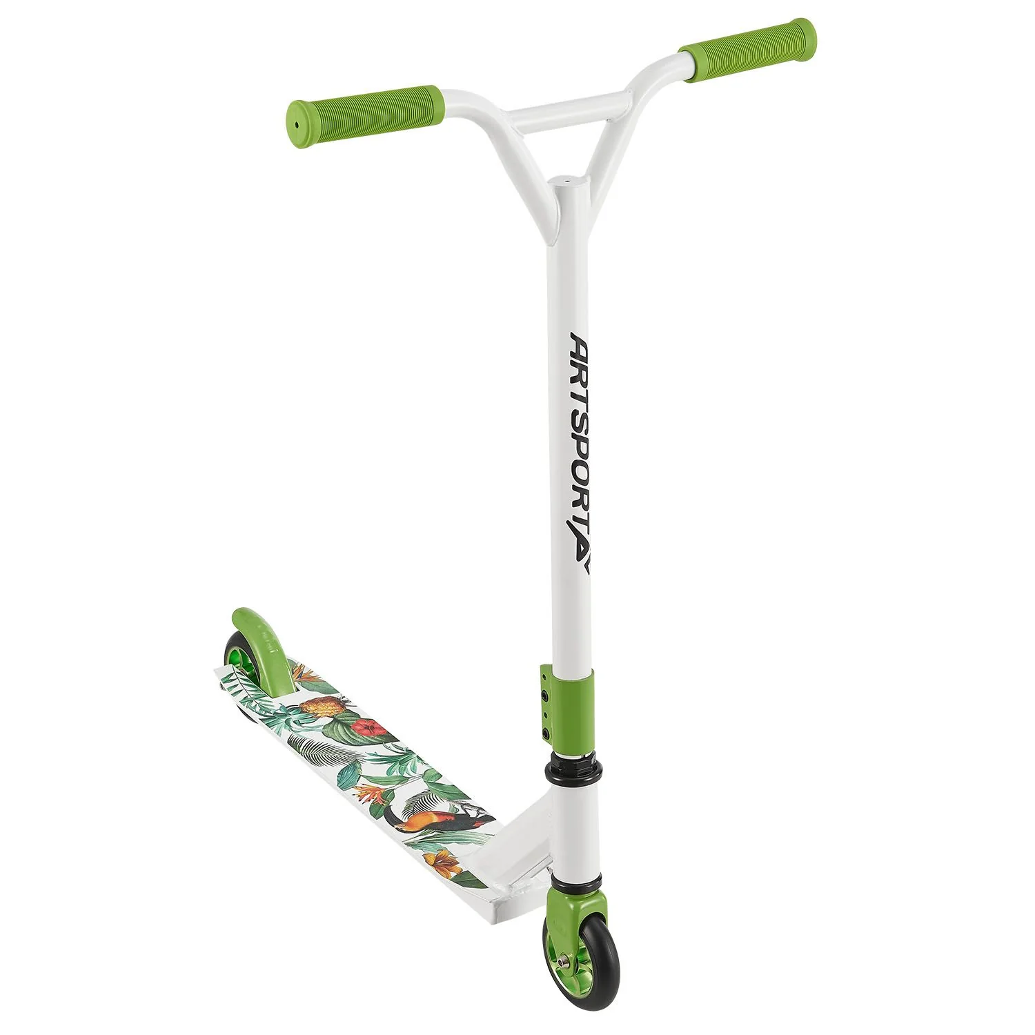 Stuntstep Futuristisch in Wit Groen Hawaï