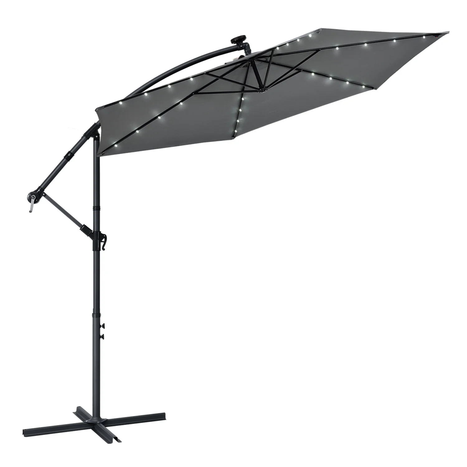Parasol Brazil – 3,5 m – Incl. LED – Donkergrijs