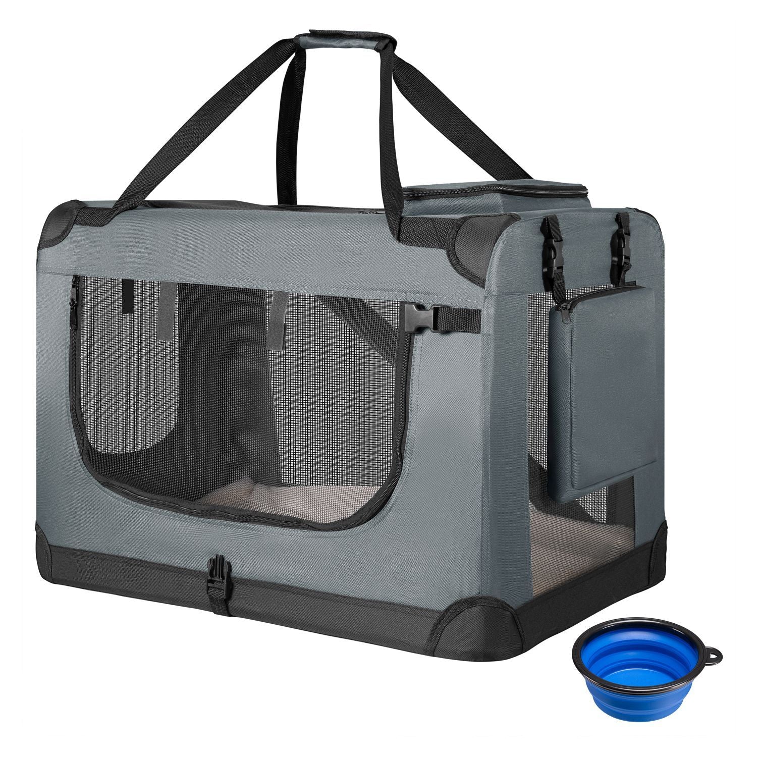 Vouwbare Hondentransportbox / Bench Lassie M – Grijs – 42 x 60 x 44 cm