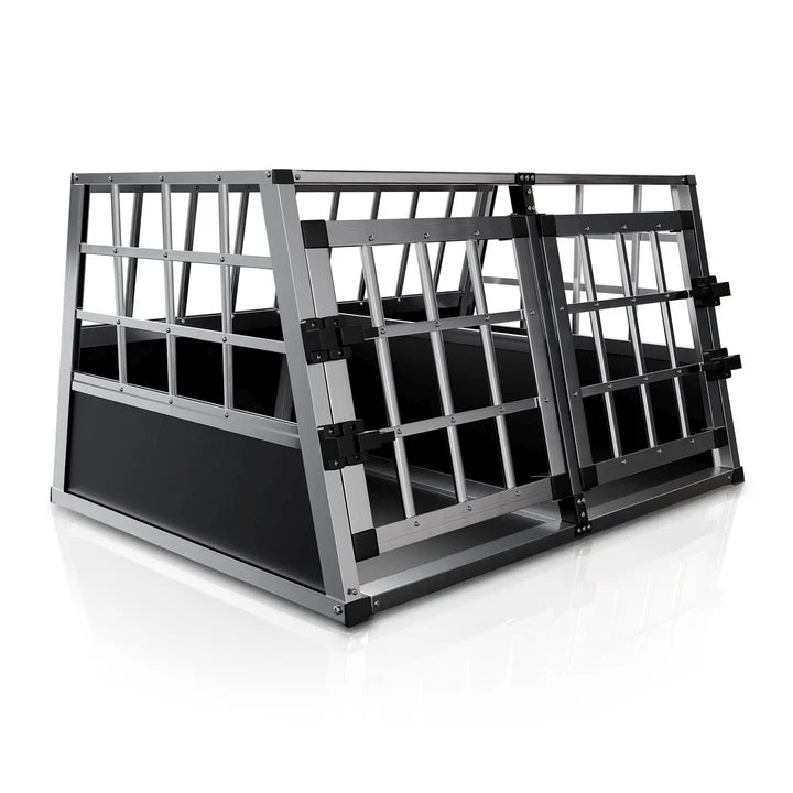 Hondentransportbox aluminium- L/X