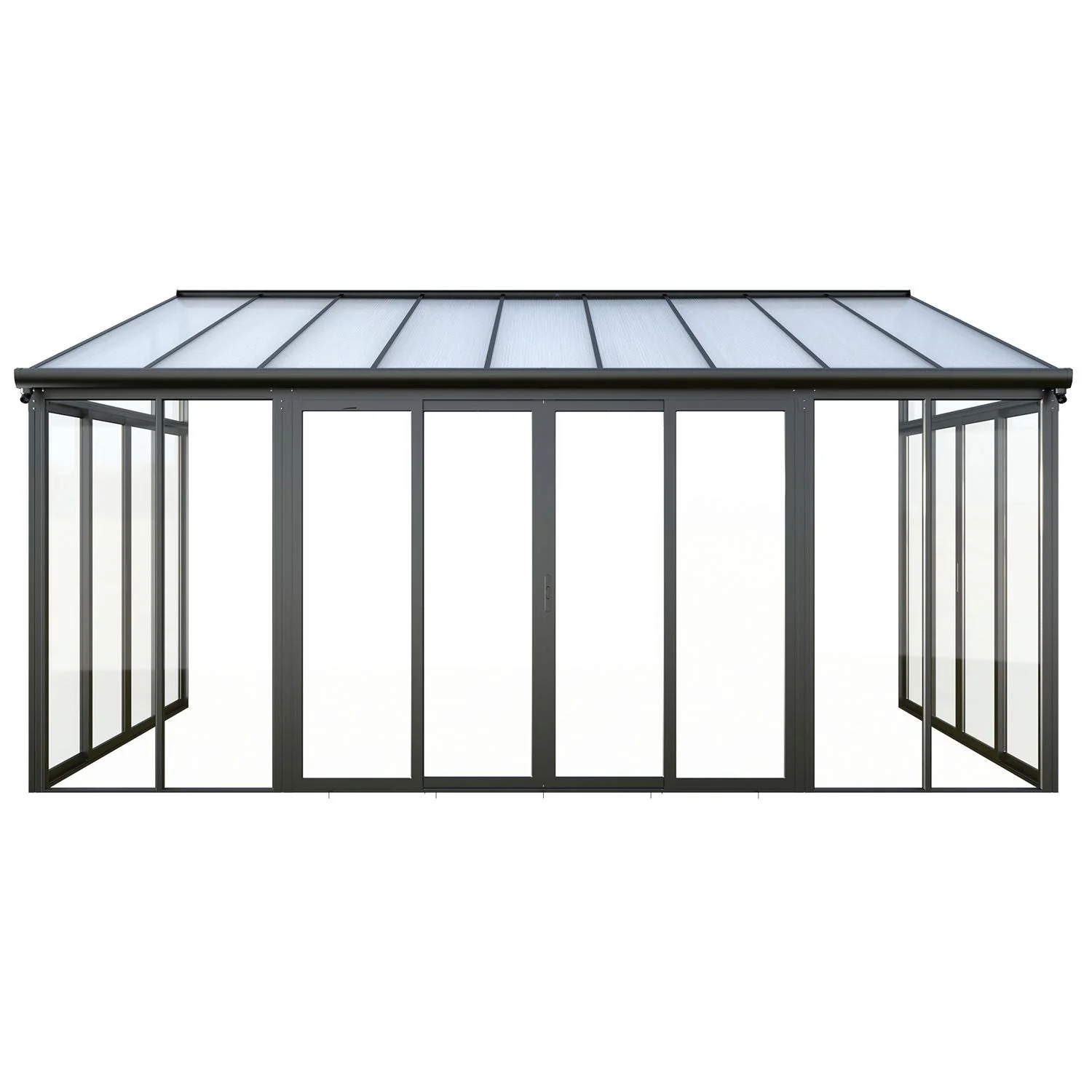 Aluminium Wintertuin / Overkapping / Serre – 548 x 312 x 292 cm – Donkergrijs