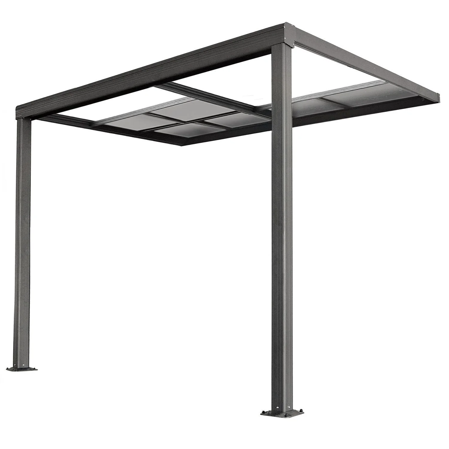 Aluminium Terrasoverkapping Jakarta – 3 x 3 m – Grijs – Schuifdak