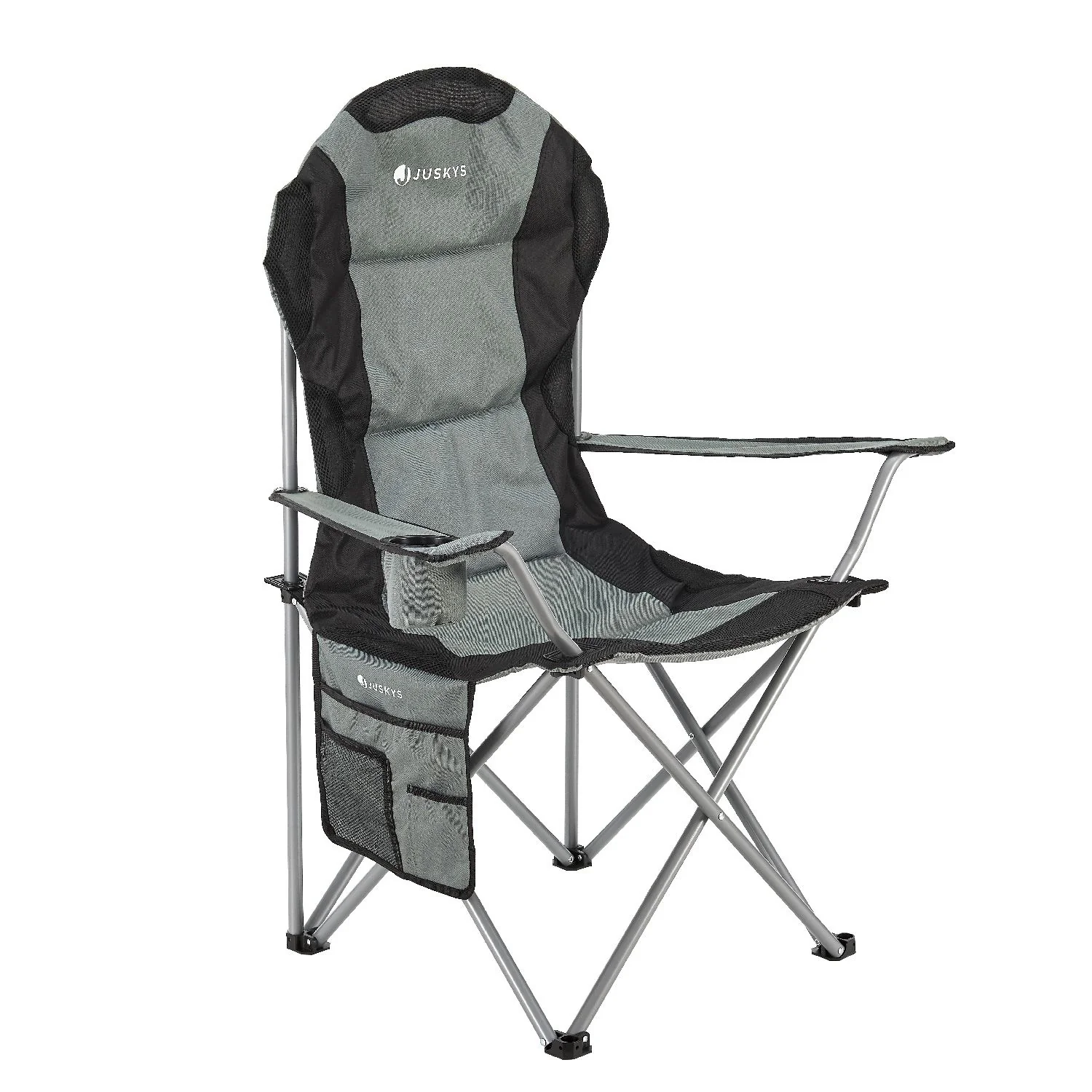Inklapbare Campingstoel / Vouwstoel Lido – Grijs – Incl. Opbergtas