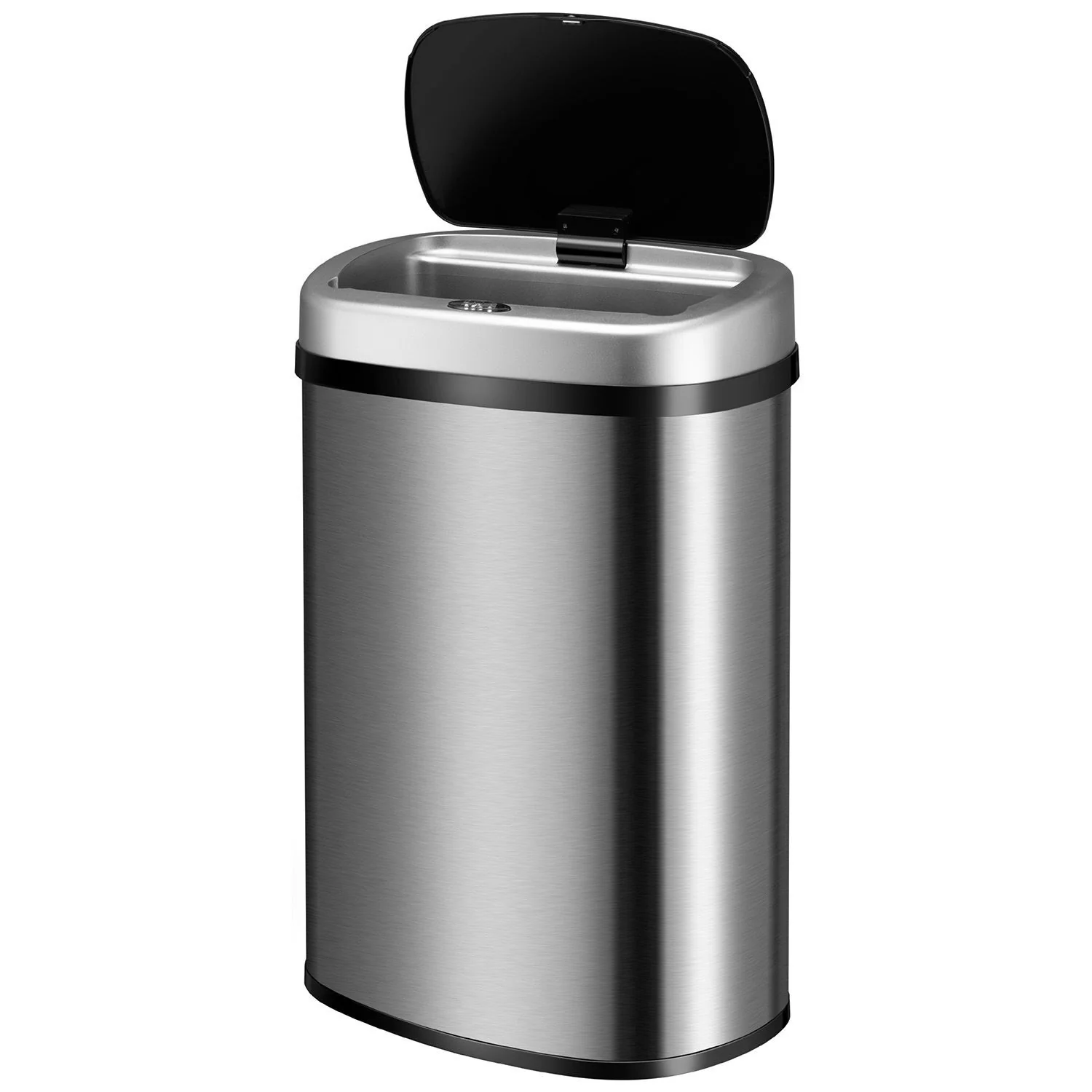 Automatische Prullenbak / Afvalemmer / Sensorprullenbak – 50 Liter – Zilver – Rechthoek