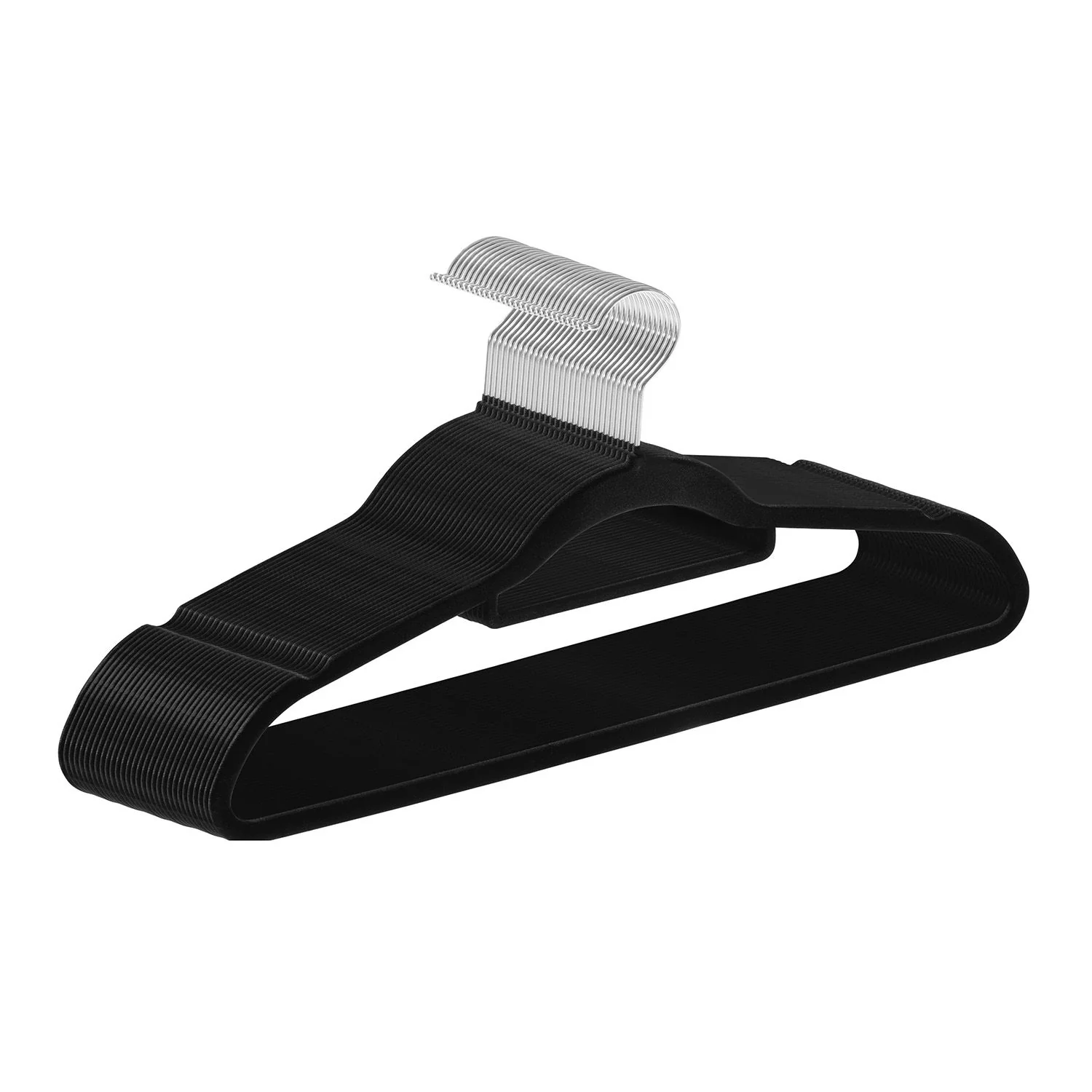 Fluwelen Kleerhangers / Kledinghanger – 30 Stuks – Zwart – Antislip