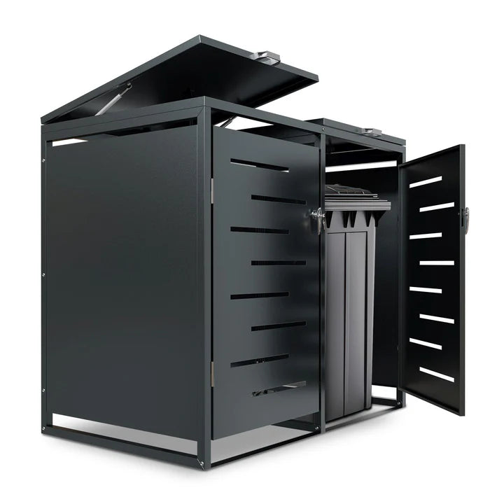 Metalen vuilnisbak box Arel – 120L – 2-Delig