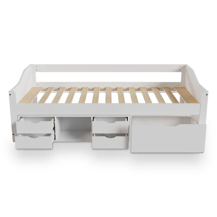 1 persoons bed Nalu – Wit – 90 x 200 cm