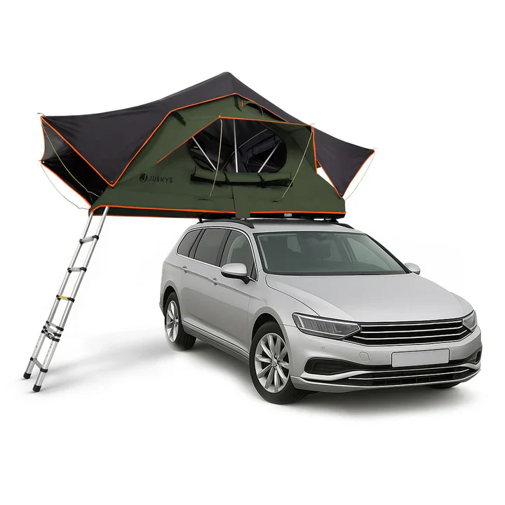 Daktent Lago – 2-personen – Incl. Matras – Zwart / Olijfgroen