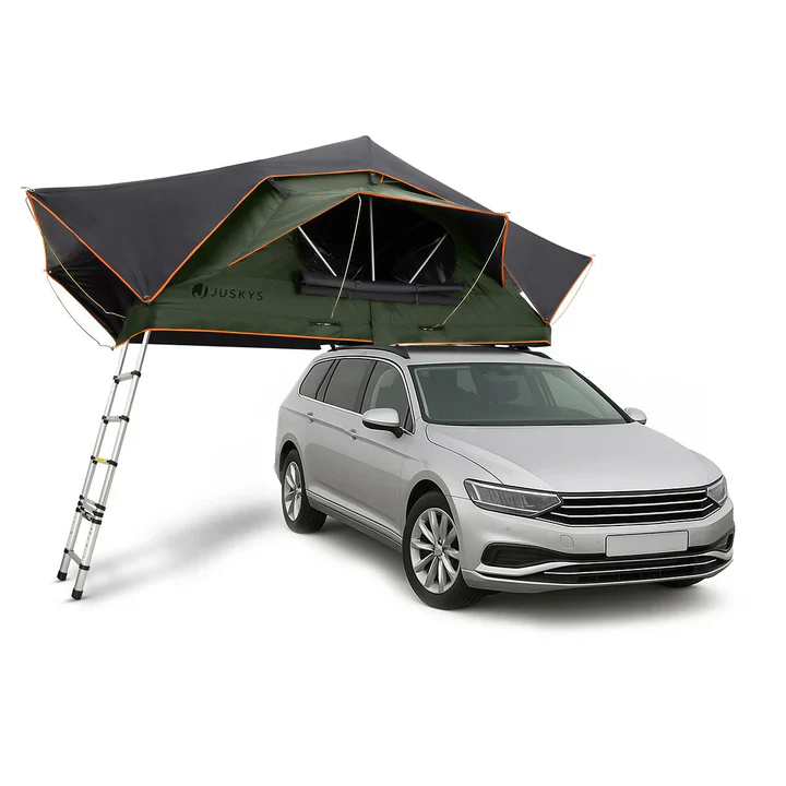 Daktent Lago – 2-personen – Incl. Matras – Zwart / Olijfgroen – 140×240 cm