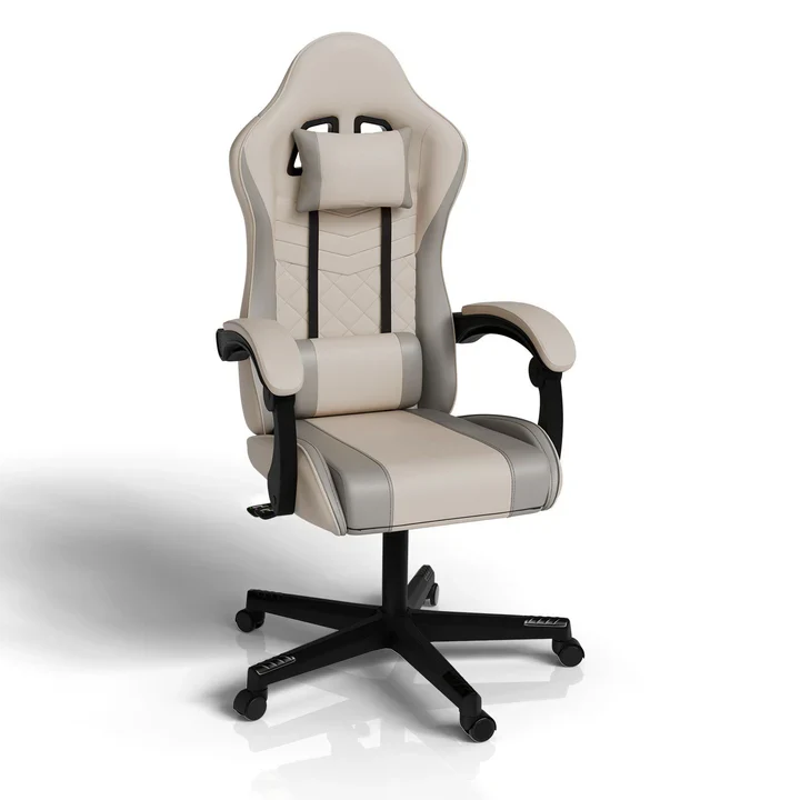 Gamingstoel / Bureaustoel HyperSeat – Beige / Lichtgrijs