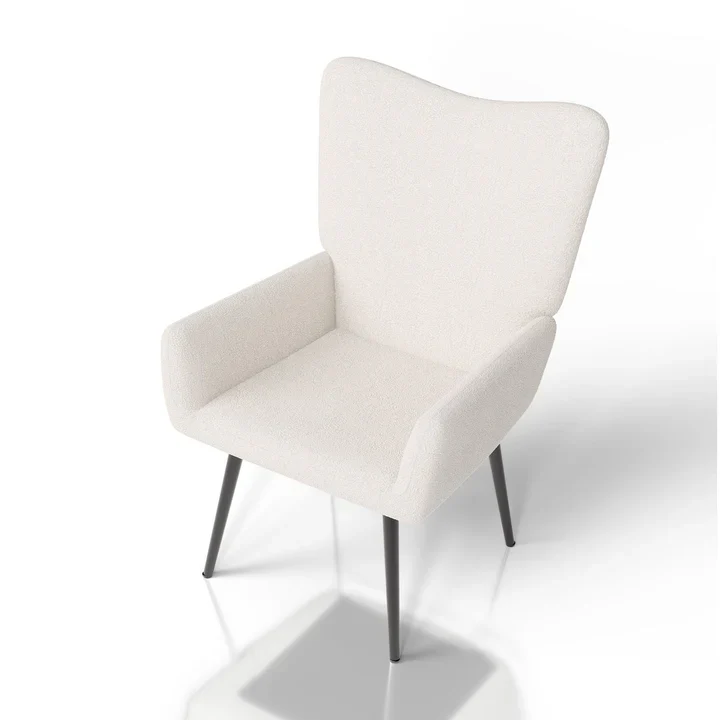 Oorfauteuil / Relaxfauteuil Odense – Beige – Bouclé Stof