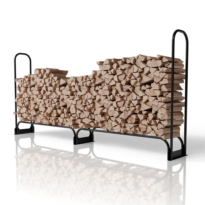 Buitenhaardhoutrek / Haardhoutrek L – Incl. Afdekhoes – 260x117x36 cm