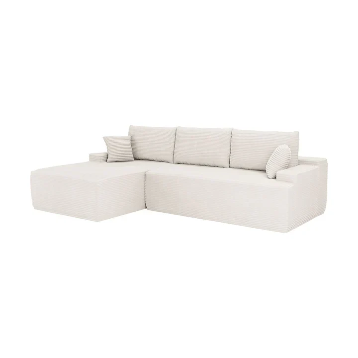 Coredo Bank – Corduroy bekleding – Links – Crème