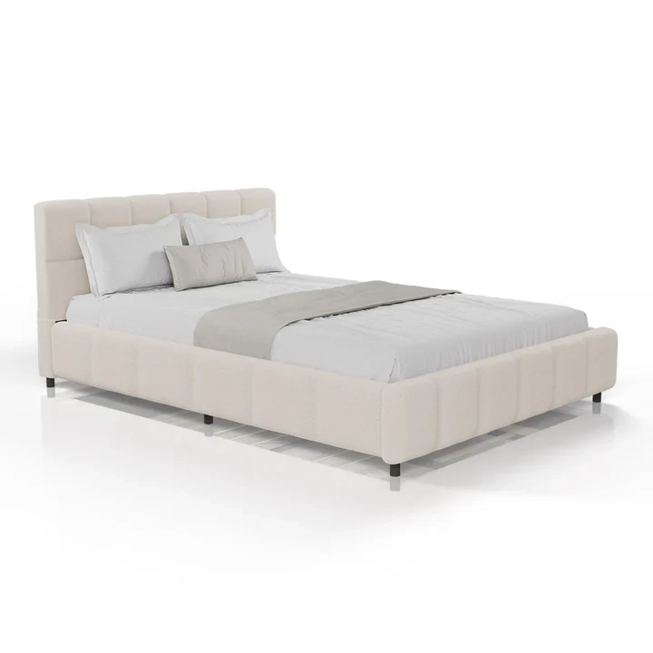 Gestoffeerd Bed Florence – 140x200cm – Beige