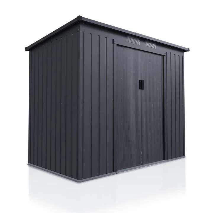 Metalen gereedschapsschuur / Tuinschuur / Berging M – Incl. Funderingsframe – Donkergrijs
