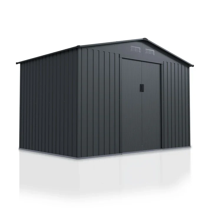 Metalen gereedschapsschuur / Tuinschuur / Berging XL – Incl. Funderingsframe – Donkergrijs