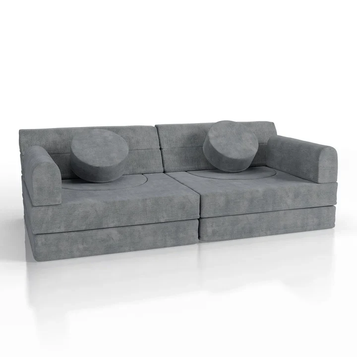 Kinderbank Kayo – Corduroy – Incl. Kussens – Lichtgroen