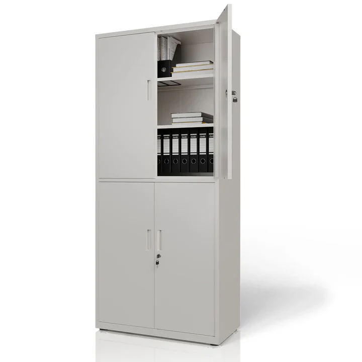 Metalen Archiefkast / Kantoorkast – Incl. slot en 2 sleutels – Wit