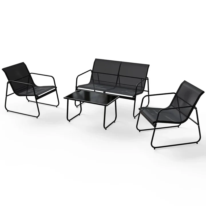 Tuinset / Tuinmeubelset / Loungeset Genua – 4-delig – Antraciet