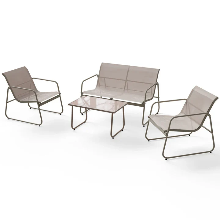Tuinset / Tuinmeubelset / Loungeset Genua – 4-delig – Zand