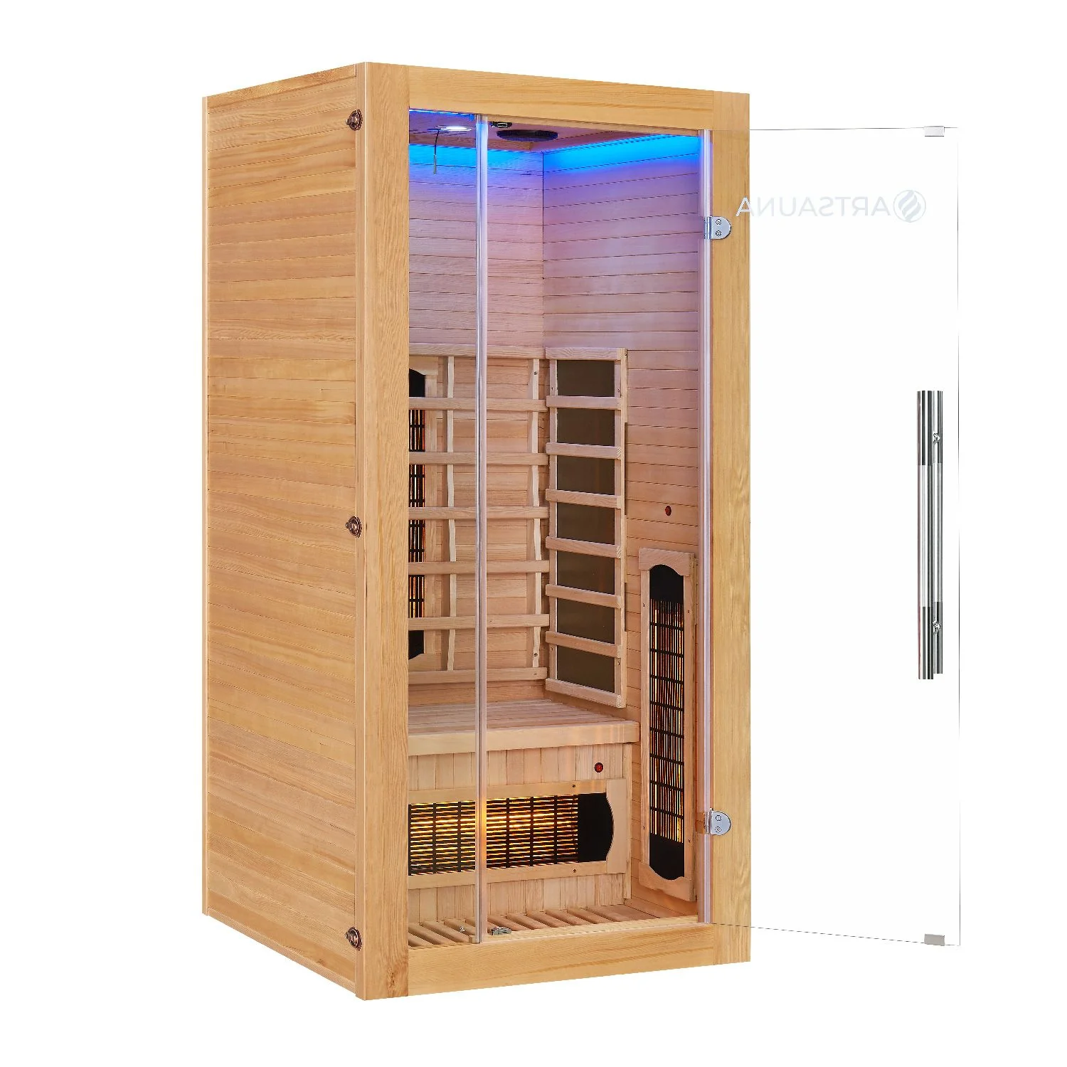 Infraroodcabine / Sauna Kiruna – 90x90x190 – Incl. LED & Bluetooth Radio