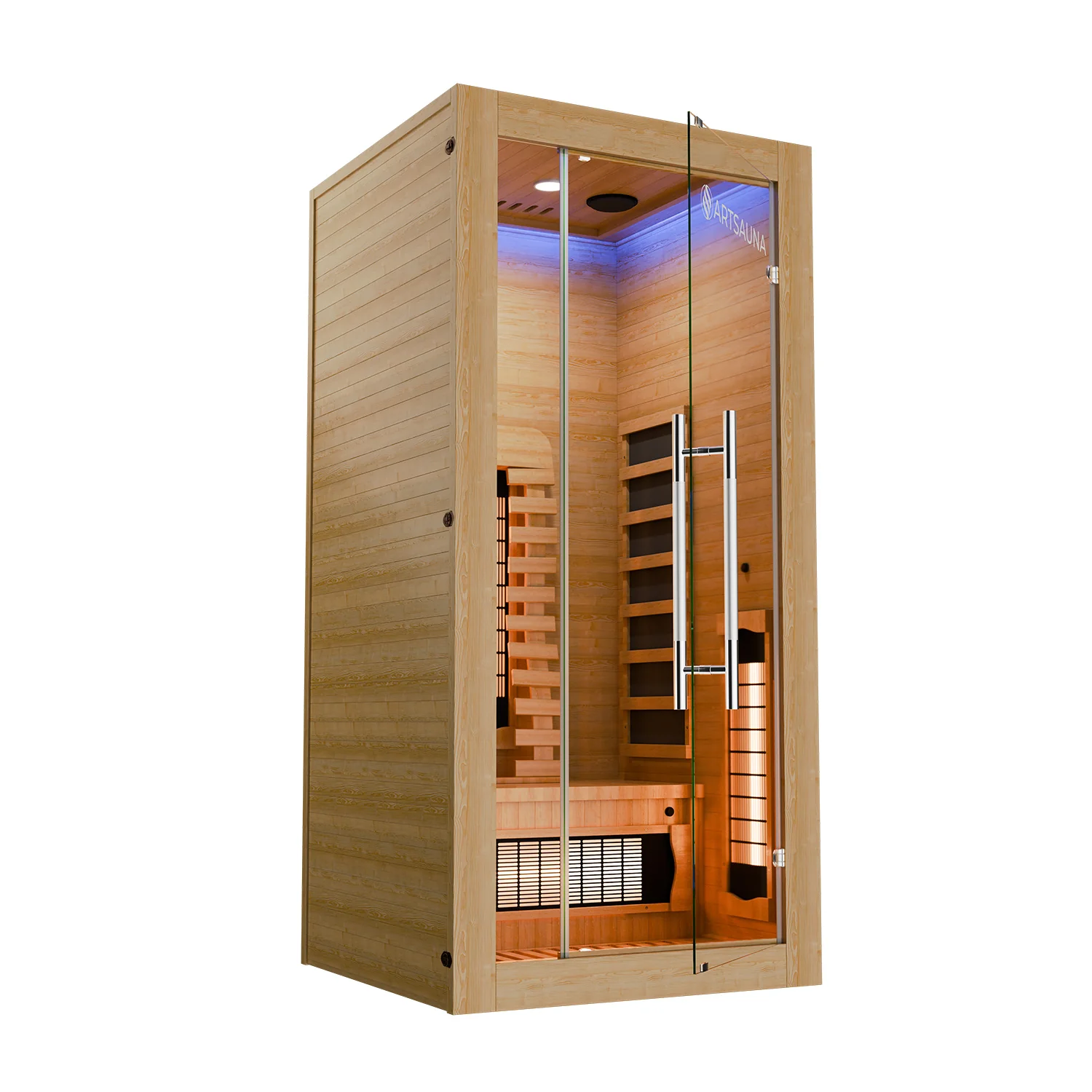 Infraroodkabine / Sauna Kiruna 90 Premium – 190 x 90 x 90 cm – Incl. LED & Bluetooth Radio