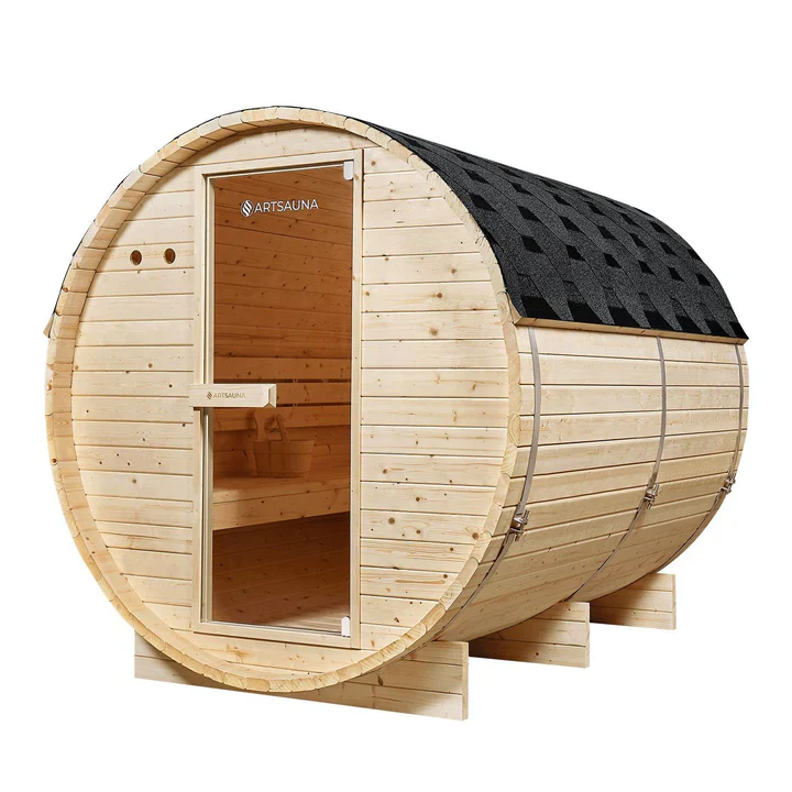 Barrelsauna Spitsbergen – Incl. saunakachel – Ø 190 cm – 3,6 – 8 kW – 2 tot 6 personen