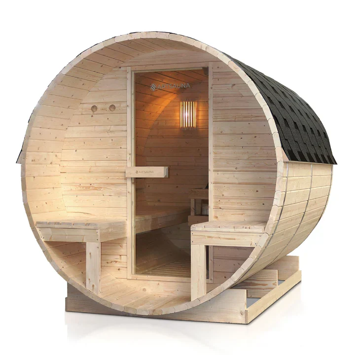 Barrelsauna Spitsbergen – Incl. Saunakachel – 2-6 Personen – 185x220x190 cm