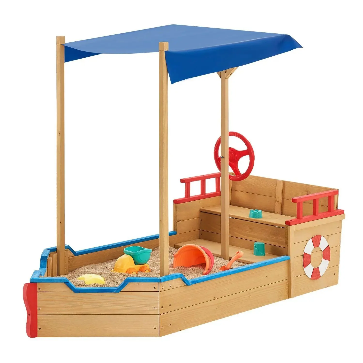 Houten Speelzandbak – Piratenschip – Incl. Bodemplaat
