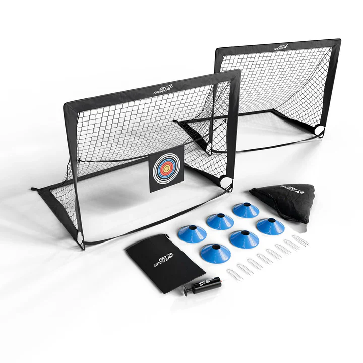 Pop-up Voetbaldoel Goal Master – Set van 2 – Zwart