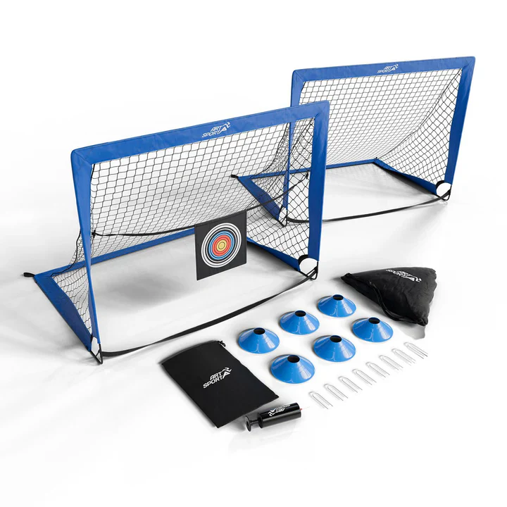 Pop-up Voetbaldoel Goal Master – Set van 2 – Blauw