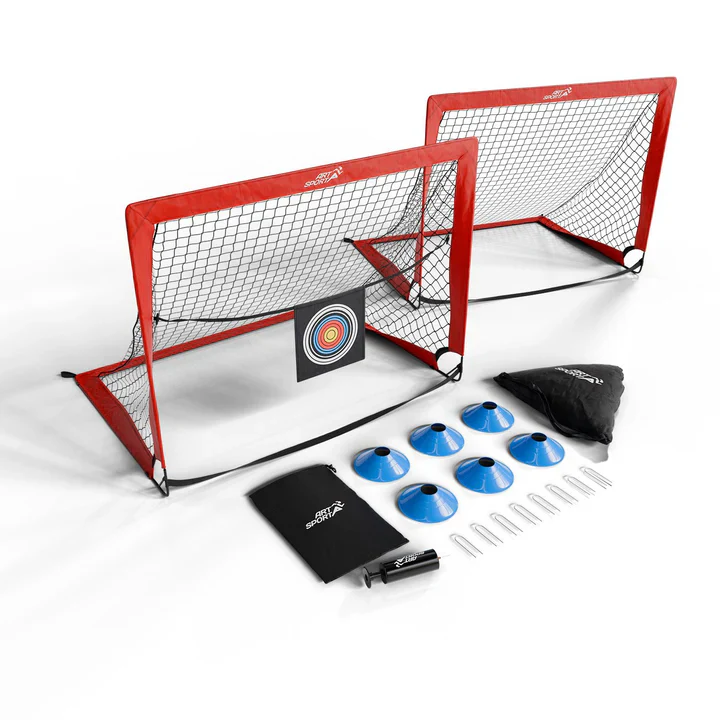 Pop-up Voetbaldoel Goal Master – Set van 2 – Rood