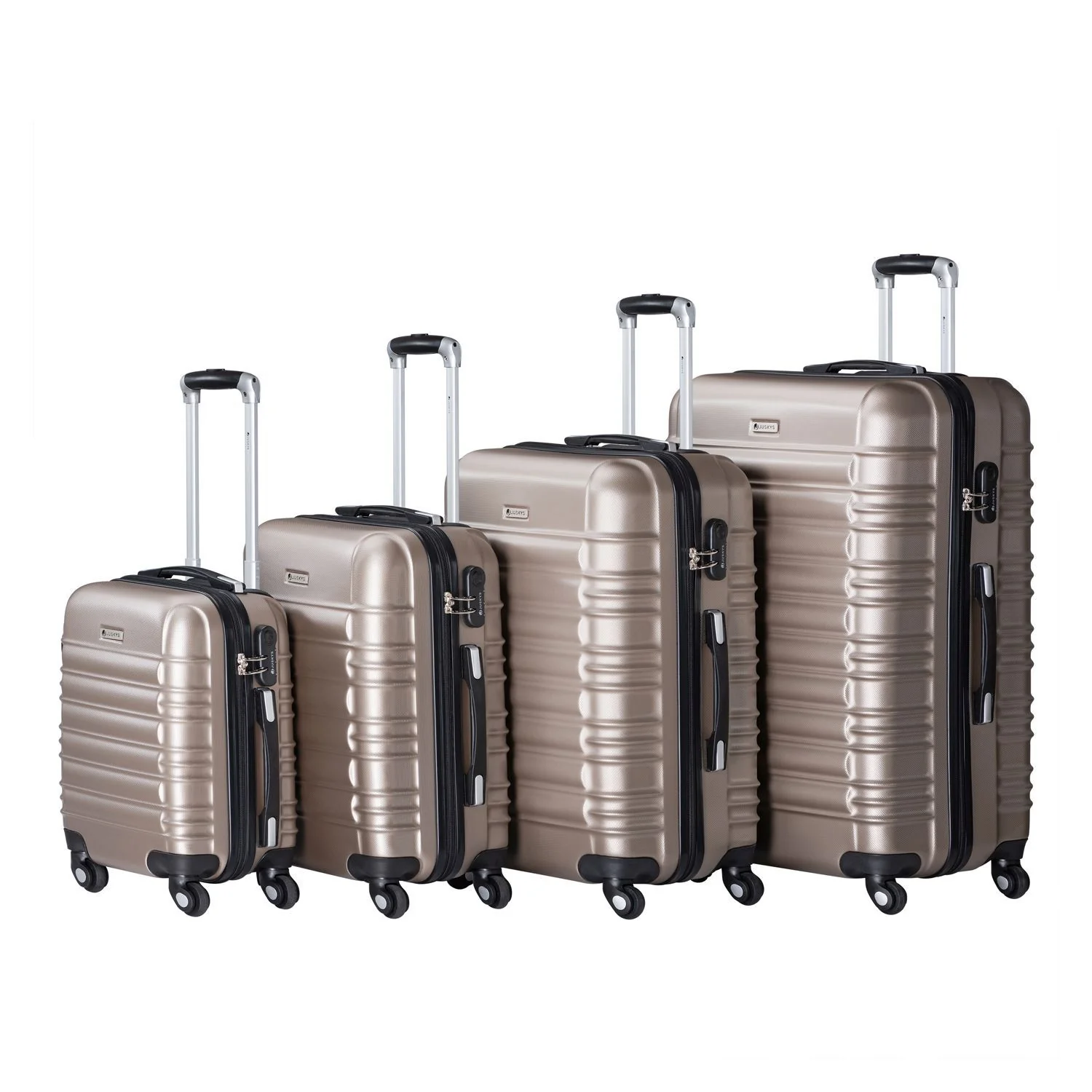 Trolley Reiskofferset / Kofferset Rome – 4-delig – Champagne – ABS