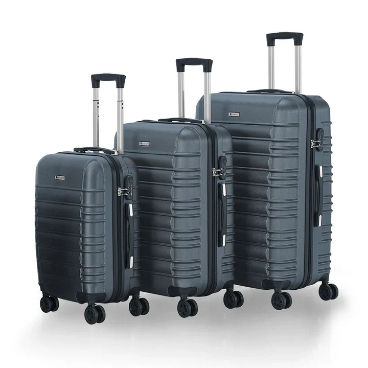 Harde Kofferset Rome – 3-Delig – ABS – Antraciet
