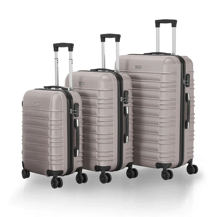 Harde Kofferset Rome – 3-Delig – ABS – Champagne