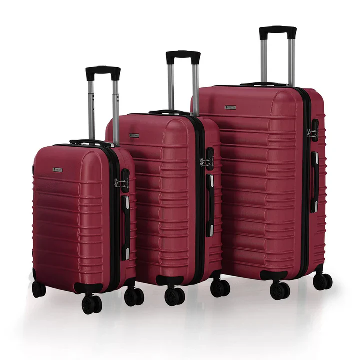 Harde Kofferset Rome – 3-Delig – ABS – Rood