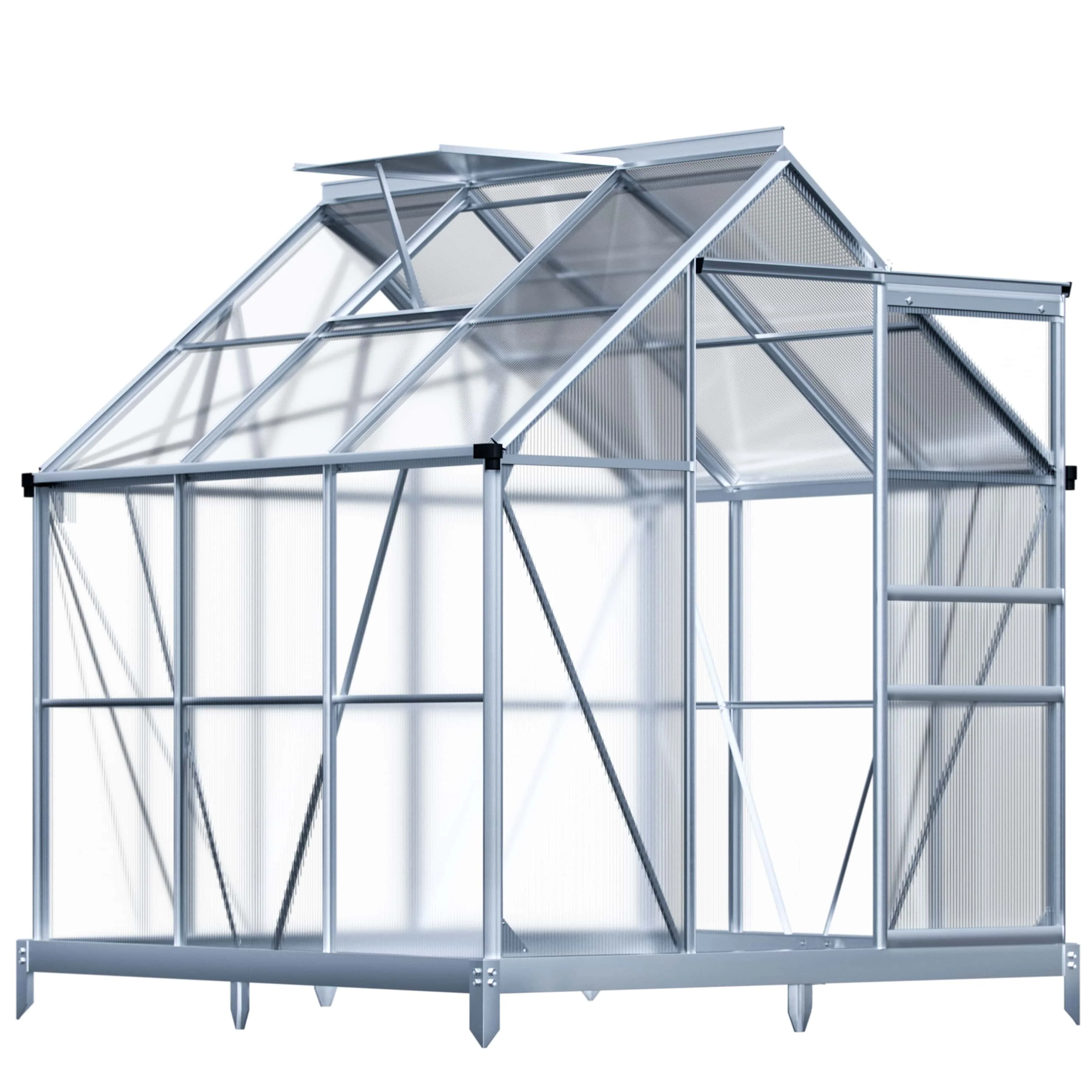 Tuinkas / Kweekkas / Kas – Aluminium – 190x190x195cm – Incl. Fundering