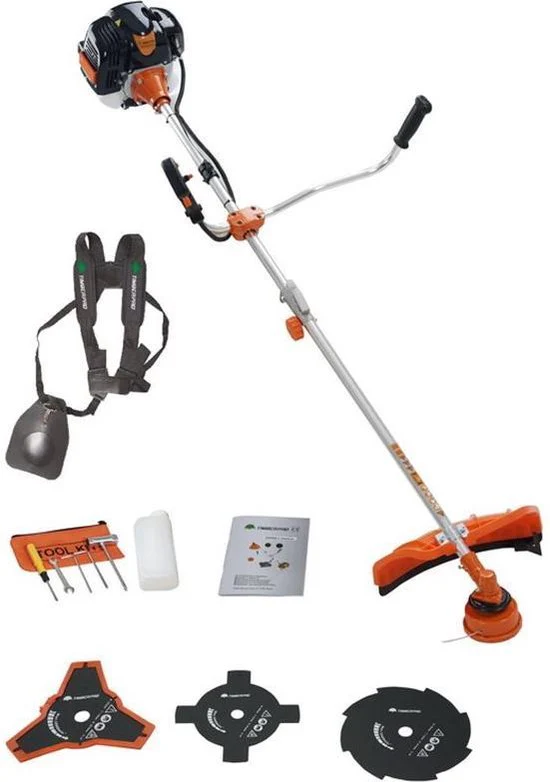 Bosmaaier / Kantenmaaier / Grastrimmer 2-in-1 – Benzine – Draad en Mes – 52cc – 3,0 PK