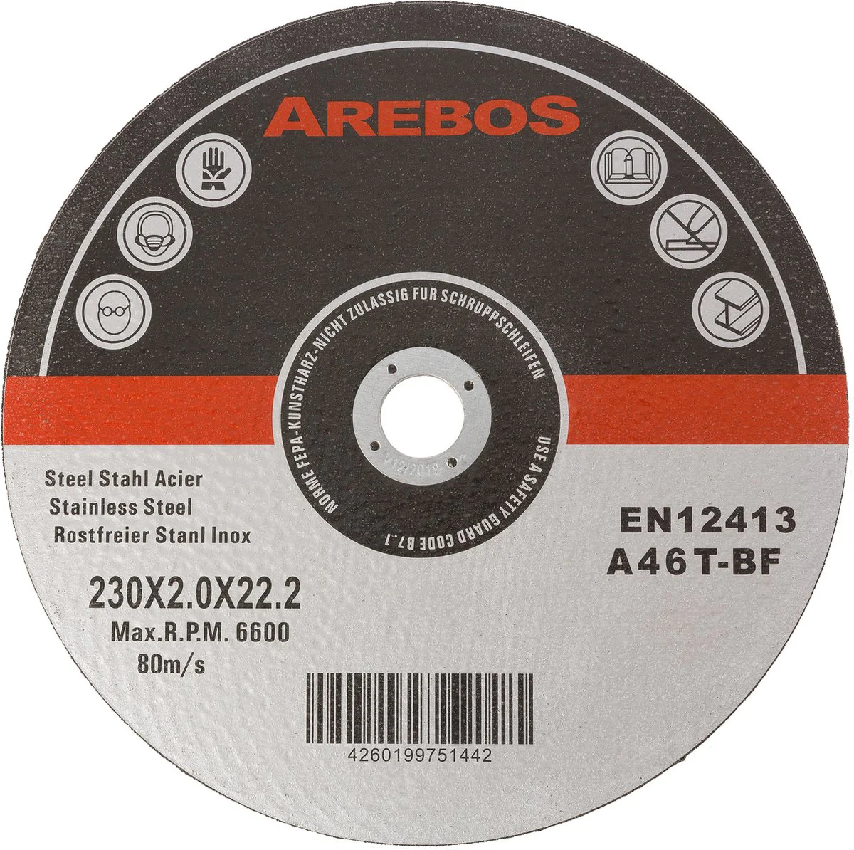 Doorslijpschijven – Ø 230 mm – Opname 22.2 mm – Dikte 1,9 mm
