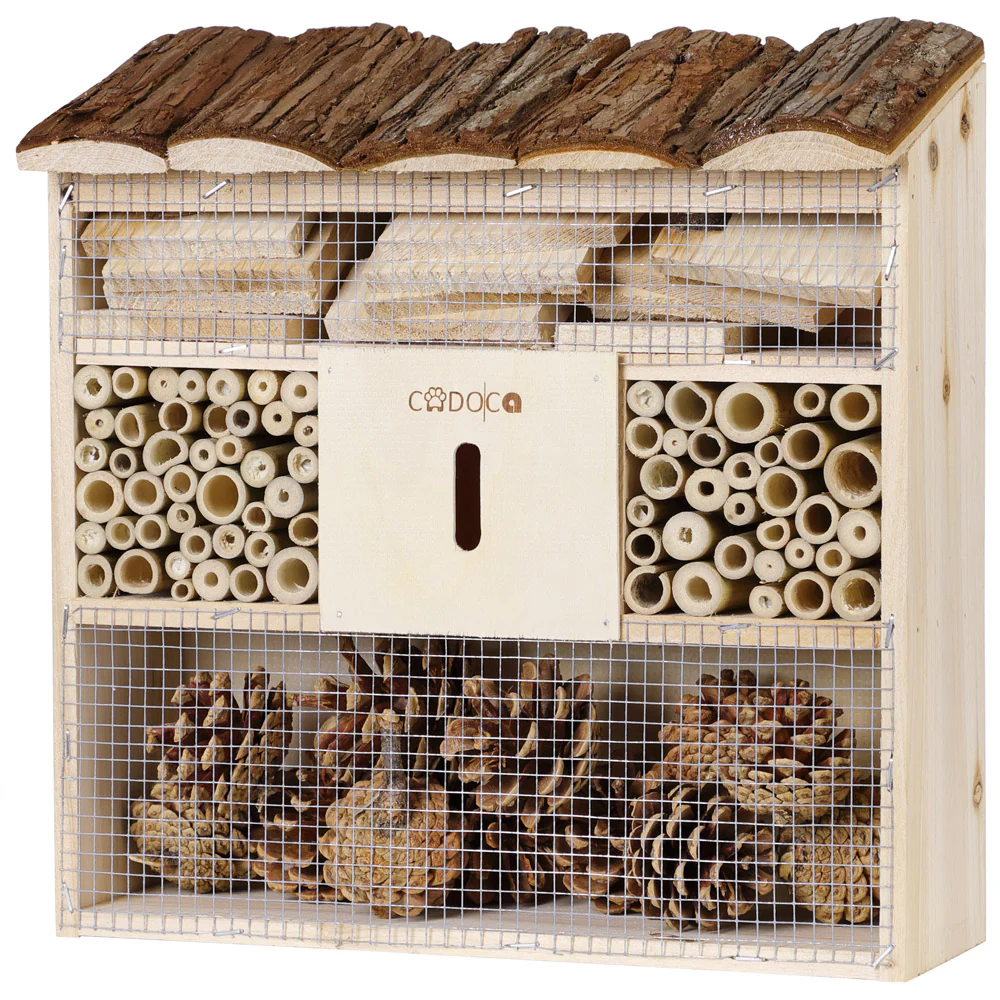 Insectenhotel van hout 30,5 x 9,5 x 31 cm