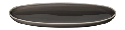 ASA Selection Semana Aperitiefbord Caviar Anthracite Oval 20 x 10 cm