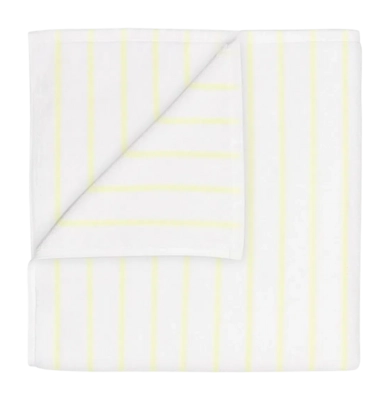Blomus Arto Badlaken White / Transparent Yellow Narrow Stripes (70 x 140 cm)